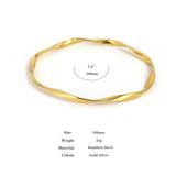Stainless Steel Twisted Bangles Bracelets for Women
