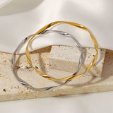 Stainless Steel Twisted Bangles Bracelets for Women