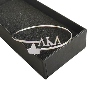 Greek Alphabet Charm Bracelet Stainless Steel