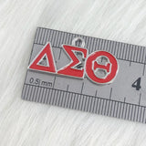 Greek Charms For Women DST Red Enamel Letter Jewelry Accessories