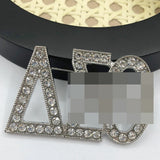 Greek Logo Rhinestones Brooch Women Jewelry