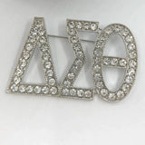 Greek Logo Rhinestones Brooch Women Jewelry
