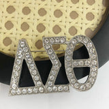Greek Logo Rhinestones Brooch Women Jewelry