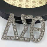 Greek Logo Rhinestones Brooch Women Jewelry