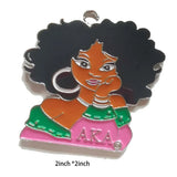 Greek Girl Face Charms Necklace Pendant Handmade Jewelry Gift