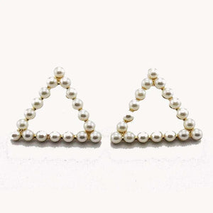 Greek Letter Sorority Pearl Earrings