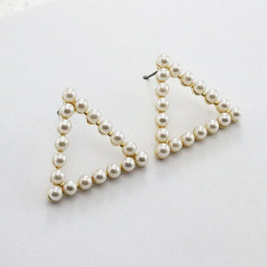 Greek Letter Sorority Pearl Earrings
