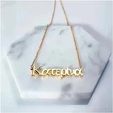 Greek Name Necklace Personalized Necklaces Stainless Steel Jewelry Necklace