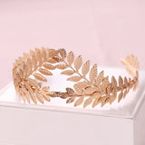 Greek Roman Goddess Olive Leaf Metal Headband Headdress Bride Tiara Wedding