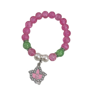Greek Sorority Elastic Charm Bracelet for Women