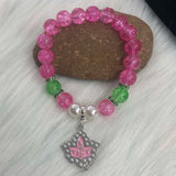 Greek Sorority Elastic Charm Bracelet for Women
