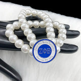 Greek Sorority ZPB Pearl 1920 Charm Bracelet Jewelry