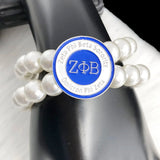 Greek Sorority ZPB Pearl 1920 Charm Bracelet Jewelry