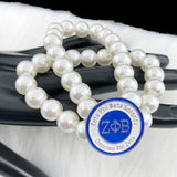 Greek Sorority ZPB Pearl 1920 Charm Bracelet Jewelry