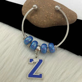 Greek Sorority Beads SGR Letter Cuff Bangle Women Jewelry