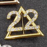 Customizable Greek Sorority High Pearl Charm Brooch Jewelry