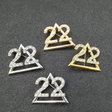 Customizable Greek Sorority High Pearl Charm Brooch Jewelry
