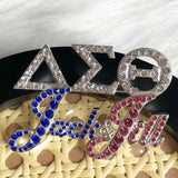 Greek Sorority Letter Brooch Charms Women Jewellry Accessories