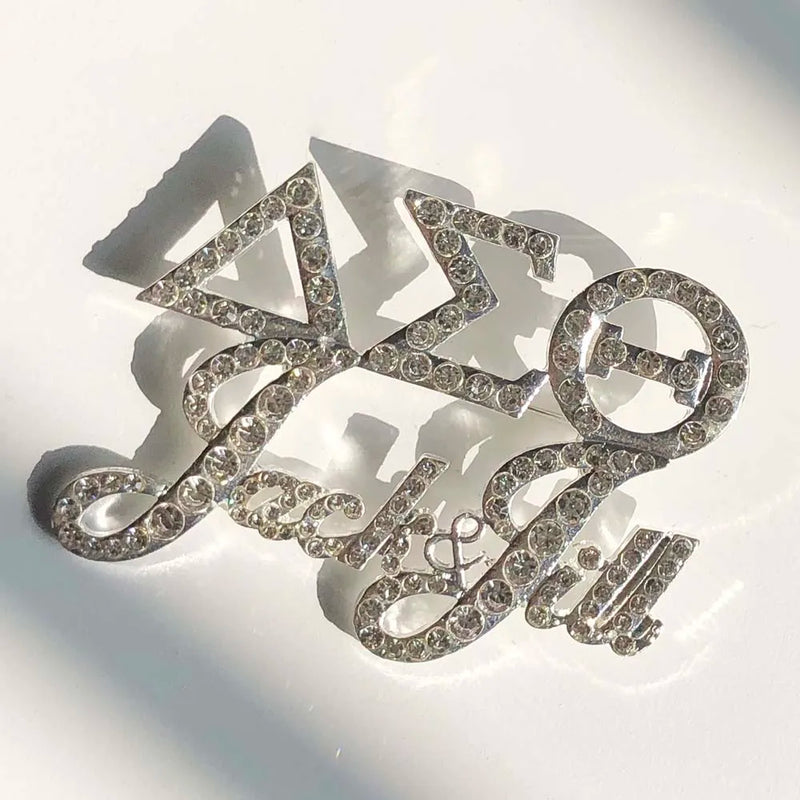 Greek Sorority Letter Brooch Charms Women Jewellry Accessories