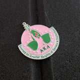 Greek Sorority Pearl Enamel Ivy Leaf Charm Pendant