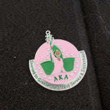 Greek Sorority Pearl Enamel Ivy Leaf Charm Pendant
