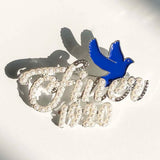 Greek Sorority ZPB 1920 Rhinestone Pearl Brooch Women Accessories