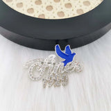 Greek Sorority ZPB 1920 Rhinestone Pearl Brooch Women Accessories