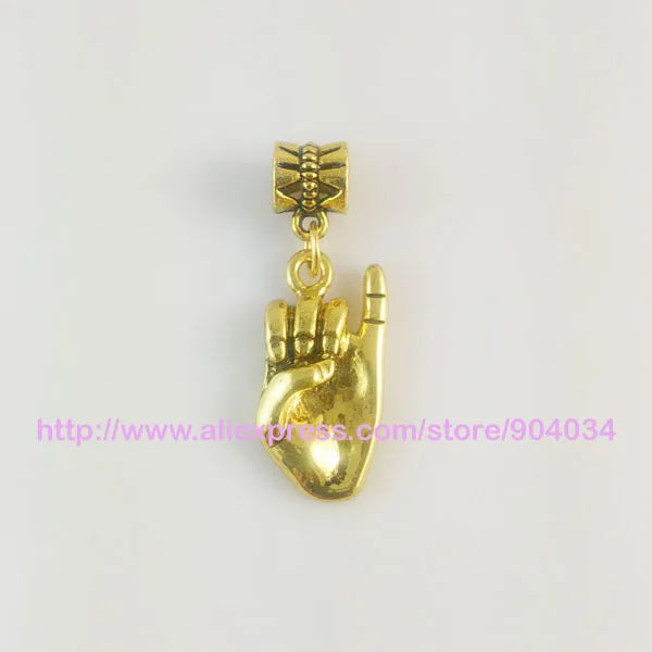Greek Sorority Pinkie Up Charm for Bracelet