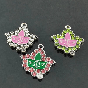 Greek Letter Alloy Maple Leaf Charm Pendant for Women