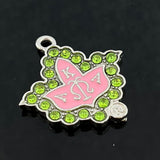 Greek Letter Alloy Maple Leaf Charm Pendant for Women