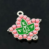Greek Letter Alloy Maple Leaf Charm Pendant for Women