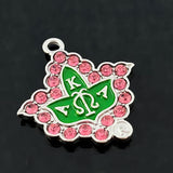 Greek Letter Alloy Maple Leaf Charm Pendant for Women