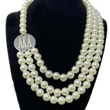 Greek Letters Sorority Shield Crest Necklace