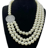 Greek Letters Sorority Shield Crest Necklace