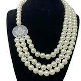 Greek Letters Sorority Shield Crest Necklace