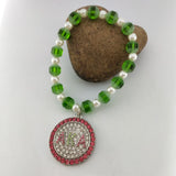 Greek Sorority Symbol Letter Charm Bracelet Set