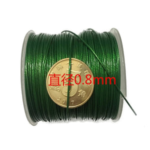 Green 304 Stainless Steel Rubber Wire Rope Collar 0.38mm-2.0mm