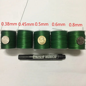 Green 304 Stainless Steel Rubber Wire Rope Collar 0.38mm-2.0mm