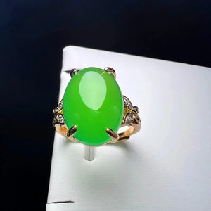 Adjustable Copper Stone Ring With Zircon