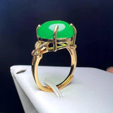 Adjustable Copper Stone Ring With Zircon