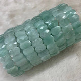 Green Angelite Stone Beads Bracelet Natural Stone Jewelry Bangle