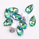 Austria Crystal Droplet Pendant Green Heart Shape Glass Loose Gems Beads