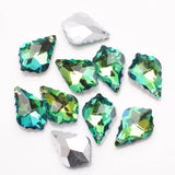 Austria Crystal Droplet Pendant Green Heart Shape Glass Loose Gems Beads