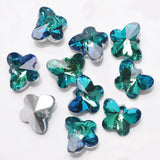 Austria Crystal Droplet Pendant Green Heart Shape Glass Loose Gems Beads