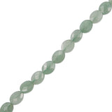 Green Aventurine Faceted Oval Beads 6x8mm Strand Natural Stone