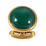 Green Aventurine Stainless Steel Cufflinks