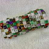 Green Aventurine Jade Rose Quartz Amethyst Bangle Bracelet