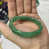 Green Aventurine Jade Stone Beads Bracelet Natural Gemstone Jewelry Bangle
