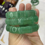 Green Aventurine Jade Stone Beads Bracelet Natural Gemstone Jewelry Bangle