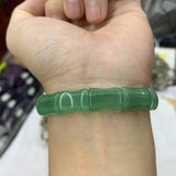 Green Aventurine Jade Stone Beads Bracelet Natural Gemstone Jewelry Bangle